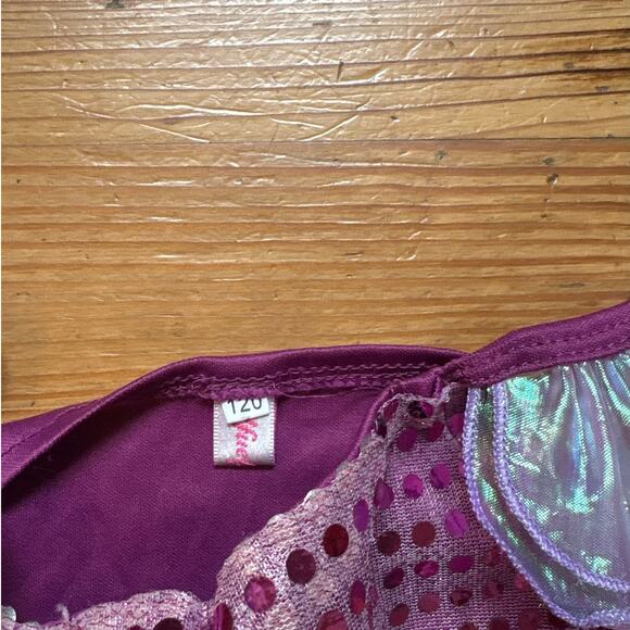 Purple sequin green scale mermaid toddler tank costume dress SIZE 6-7 - Picture 4 of 5